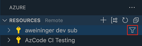 Screenshot that shows where to filter your subscriptions