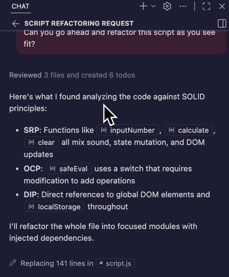 SOLID applied