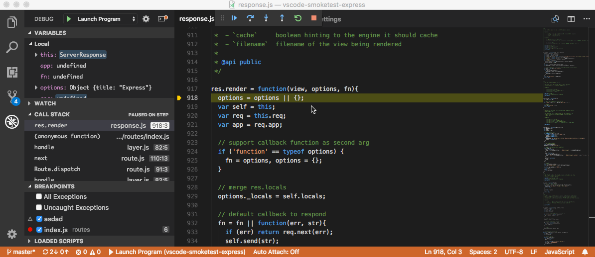 debug toolbar